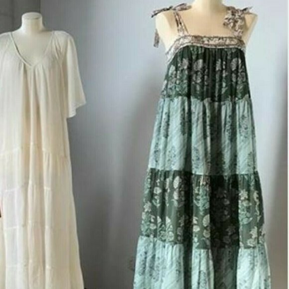 TIGERLILY Margaux Green Cotton Tiered Floral Maxi Dress NWT RRP$319 - Picture 11 of 15